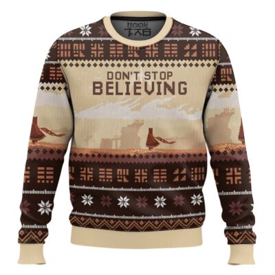 Don't Stop Believing Thatgamecompany Journey Ugly Christmas Sweater
