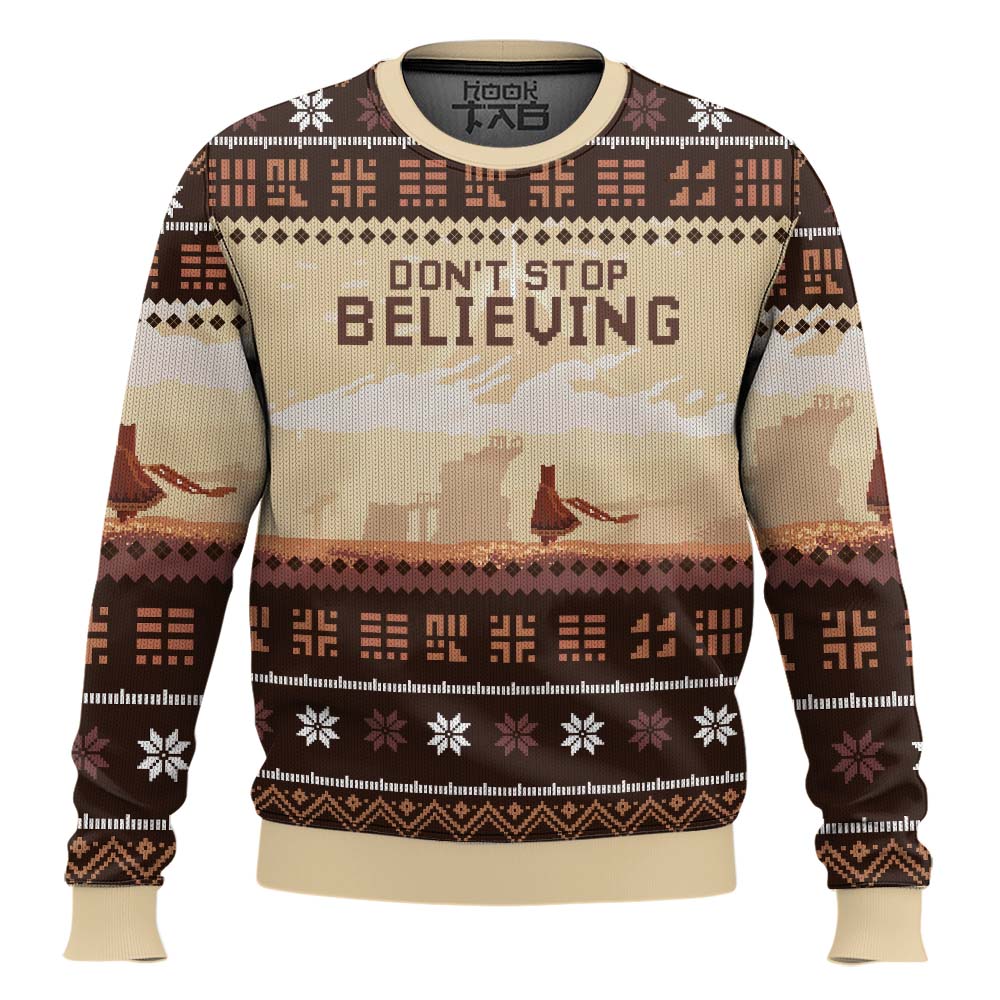 Hooktab Don't Stop Believing Thatgamecompany Journey Ugly Christmas Sweater Hooktab Don't Stop Believing Thatgamecompany Journey Ugly Christmas Sweater