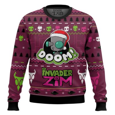 Doom! Invader Zim Ugly Christmas Sweater