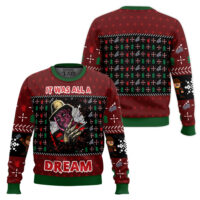 Hooktab Dream The Notorious B.I.G Freddy Krueger Ugly Christmas Sweater