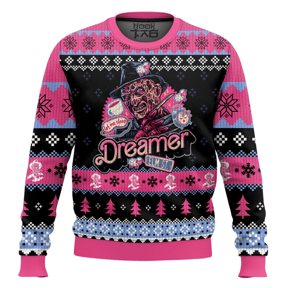 Hooktab Dreamer A Nightmare On Elm Street Ugly Christmas Sweater Hooktab Dreamer A Nightmare On Elm Street Ugly Christmas Sweater