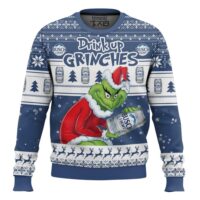 Hooktab Drink Up Grinches Busch Light Ugly Christmas Sweater