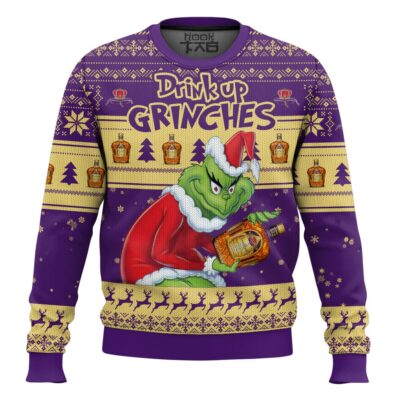 Drink Up Grinches Crown Royal Ugly Christmas Sweater