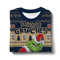 Hooktab Drink Up Grinches Miller Lite Ugly Christmas Sweater