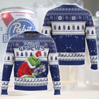 Hooktab Drink Up Grinches Pabst Blue Ribbon Ugly Christmas Sweater