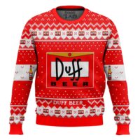 Hooktab Duff Beer Ugly Christmas Sweater