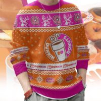 Hooktab Dunkin’ Donuts Ugly Christmas Sweater
