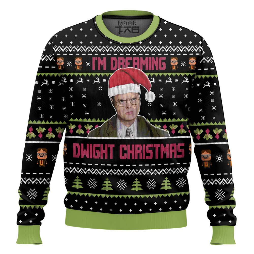 Hooktab Dwight Christmas The Office Ugly Christmas Sweater Hooktab Dwight Christmas The Office Ugly Christmas Sweater