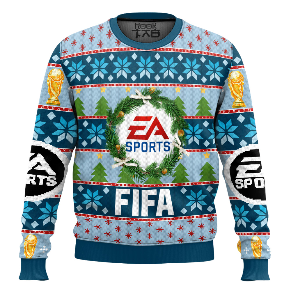 Hooktab Ea Sports FIFA Ugly Christmas Sweater Hooktab Ea Sports FIFA Ugly Christmas Sweater