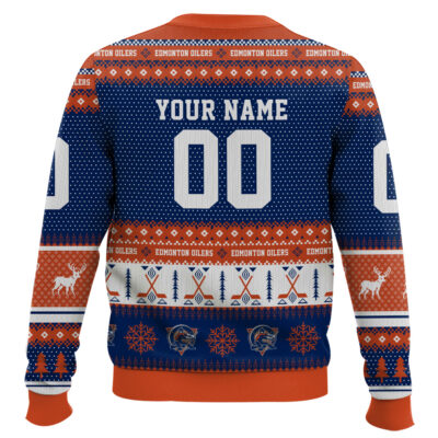 Hooktab Edmonton Oilers – Custom Name And Number Ugly Sweater
