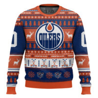 Hooktab Edmonton Oilers - Custom Name And Number Ugly Sweater