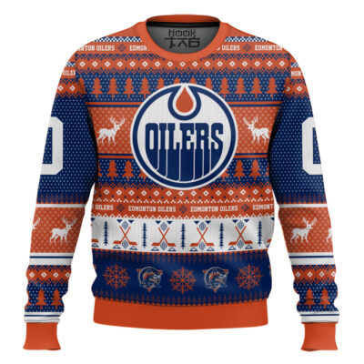 Edmonton Oilers - Custom Name And Number Ugly Sweater
