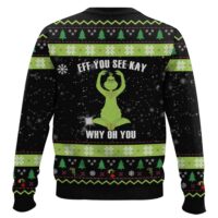 Hooktab Eff You See Kay Grinch Ugly Christmas Sweater