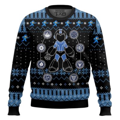 Elemental Weapon Mega Man Ugly Christmas Sweater