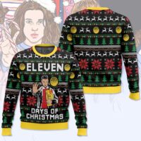 Hooktab Eleven Days Of Xmas Stranger Things Ugly Christmas Sweater