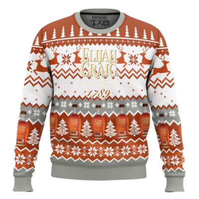 Elijah Craig Bourbon Small Batch 1789 Ugly Christmas Sweater