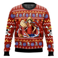 Hooktab Emperor Luffy One Piece Ugly Christmas Sweater
