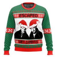 Hooktab Escaped Wet Bandits Home Alone Ugly Christmas Sweater