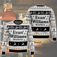 Hooktab Evan Williams Bourbon Ugly Christmas Sweater
