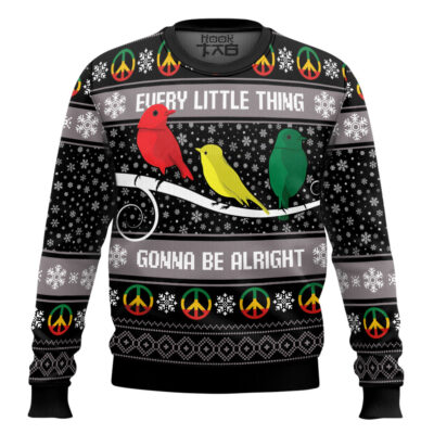 Every Little Thing Gonnar Be Alright Bob Marley Ugly Christmas Sweater