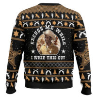 Hooktab Excuse Me While I Whip This Out Blazing Saddles 1974 Ugly Christmas Sweater
