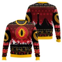 Hooktab Eye Of Sauron The Lord Of The Rings Ugly Christmas Sweater
