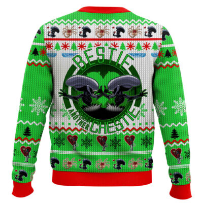 Hooktab Facehugger Free Hugs Alien Ugly Christmas Sweater