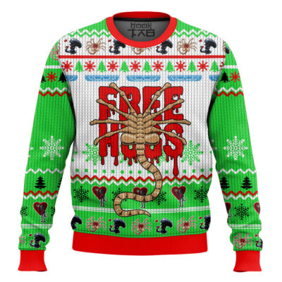 Facehugger Free Hugs Alien Ugly Christmas Sweater
