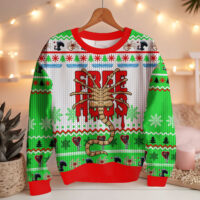 Hooktab Facehugger Free Hugs Alien Ugly Christmas Sweater