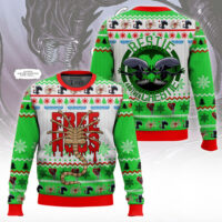 Hooktab Facehugger Free Hugs Alien Ugly Christmas Sweater