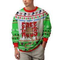 Hooktab Facehugger Free Hugs Alien Ugly Christmas Sweater