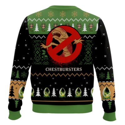 Hooktab Facehugger Likes Your Face Alien Ugly Christmas Sweater