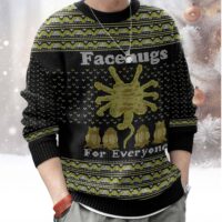 Hooktab Facehugs For Everyone Alien Ugly Christmas Sweater