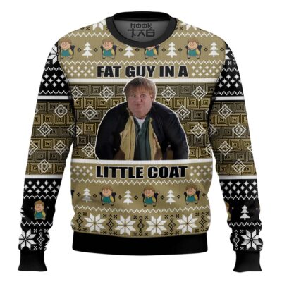 Fat Guy In A Little Coat Chris Farley Ugly Christmas Sweater