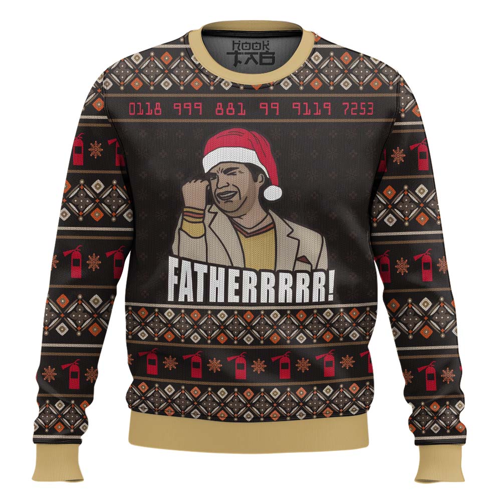 Hooktab Father The IT crowd Ugly Christmas Sweater Hooktab Father The IT crowd Ugly Christmas Sweater