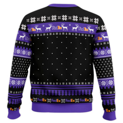 Hooktab FedEx Baby Yoda Ugly Christmas Sweater