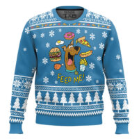 Hooktab Feed Me Scooby Doo Ugly Christmas Sweater
