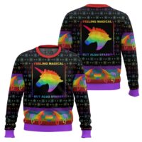 Hooktab Feeling Magical But Also Stabby LGBT Support Ugly Christmas Sweater