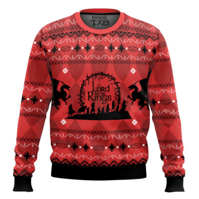 Fellowship Silhouette Lord Of The Rings Ugly Christmas Sweater