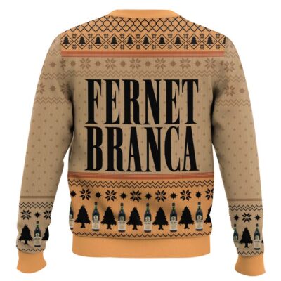 Hooktab Fernet-Branca Italian Bitters Ugly Christmas Sweater