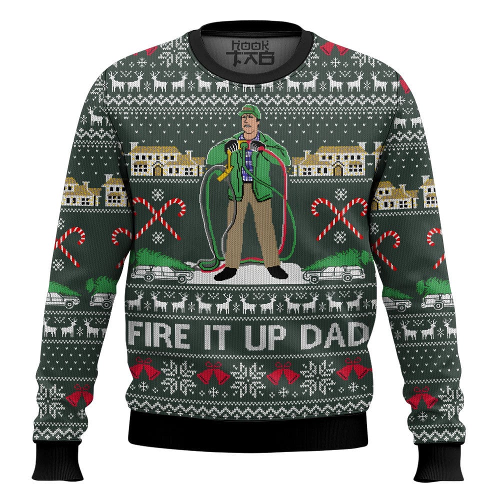 Hooktab Fire It Up Dad National Lampoon’s Vacation Ugly Christmas Sweater Hooktab Fire It Up Dad National Lampoon’s Vacation Ugly Christmas Sweater