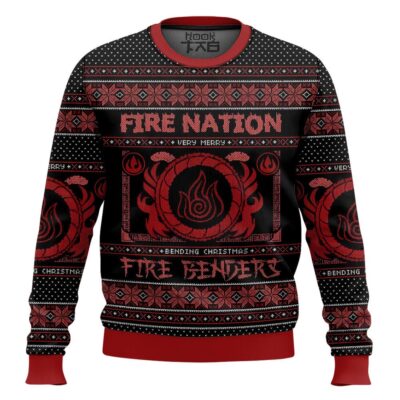 Fire Nation Fire Benders Avatar Ugly Christmas Sweater
