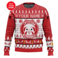 Hooktab Fireball Cinnamon Whisky Titties Funny - Custom Name Ugly Christmas Sweater