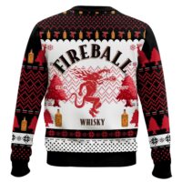 Hooktab Fireball Red Hot Whisky Ugly Christmas Sweater