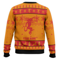 Hooktab Fireball Whisky - Custom Name Ugly Christmas Sweater