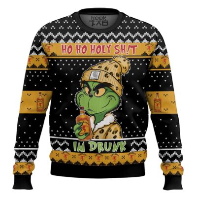 Fireball Whisky Ho Ho Holy Shit I'm Drunk Ugly Christmas Sweater