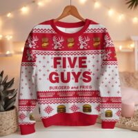 Hooktab Five Guys Burgers And Fries Ugly Christmas Sweater