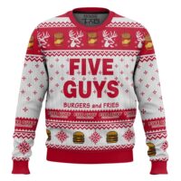 Hooktab Five Guys Burgers And Fries Ugly Christmas Sweater