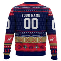 Hooktab Florida Panthers - Custom Name And Number Ugly Sweater
