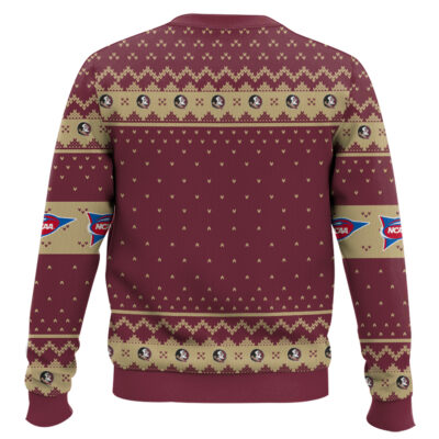 Hooktab Florida State Seminoles – Custom Name And Number Ugly Christmas Sweater